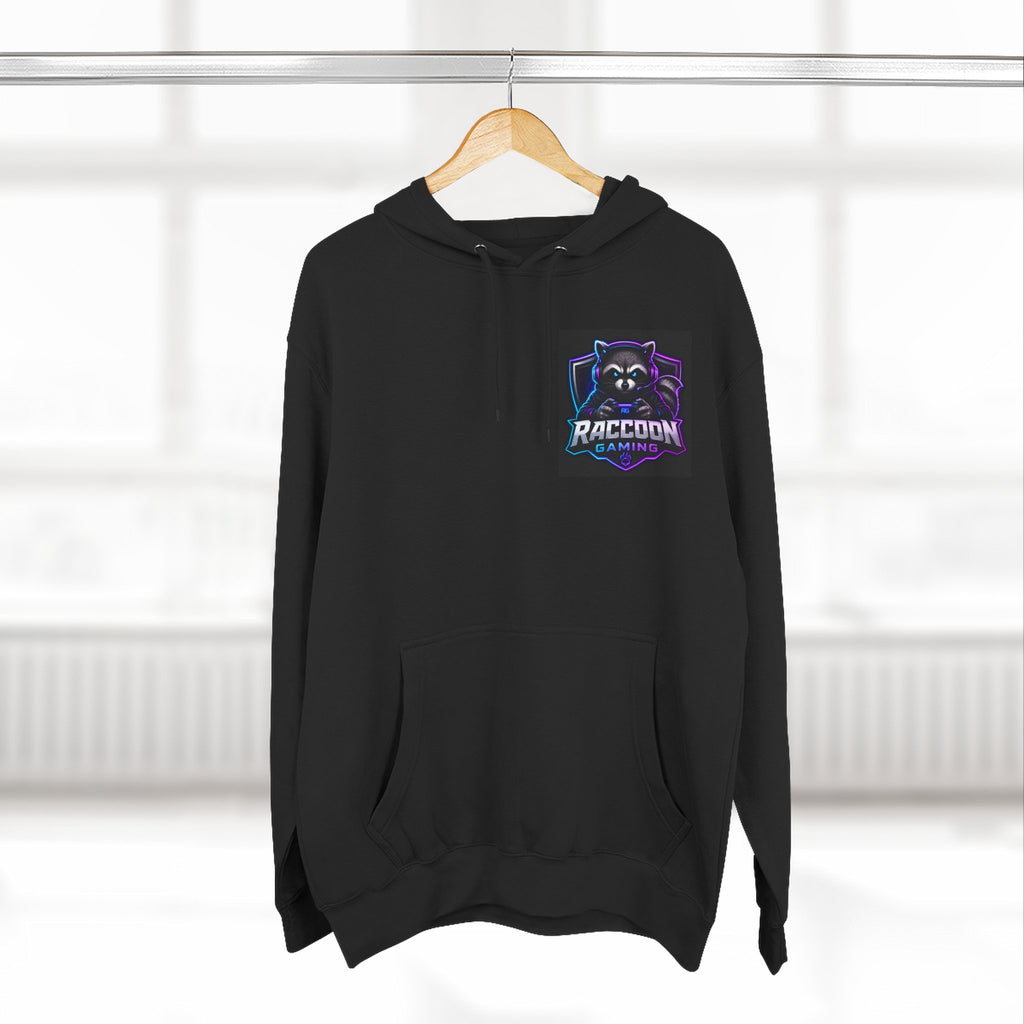 Raccoon Portal Graphic Hoodie — Gaming Sci‑Fi Fleece Pullover