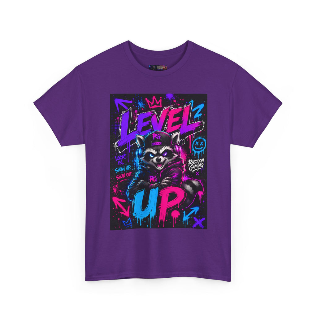 Level Up Raccoon Graphic Tee