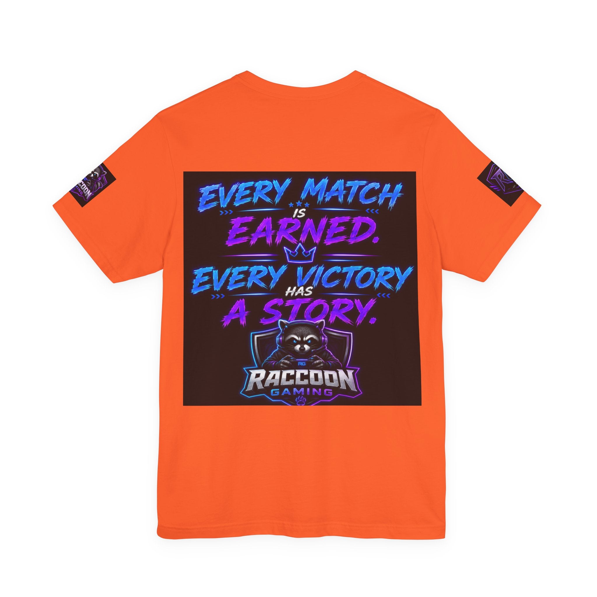 Crown Chaser Raccoon Gaming Tee — "Every Match is Earned" Gamer T-Shirt
