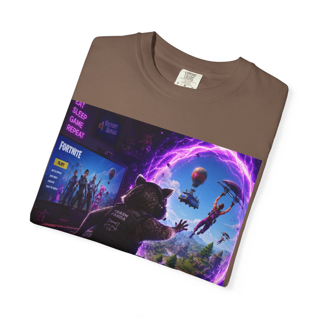 T-Shirt — Fortnite Portal Graphic Tee (Raccoon Watching Portal)