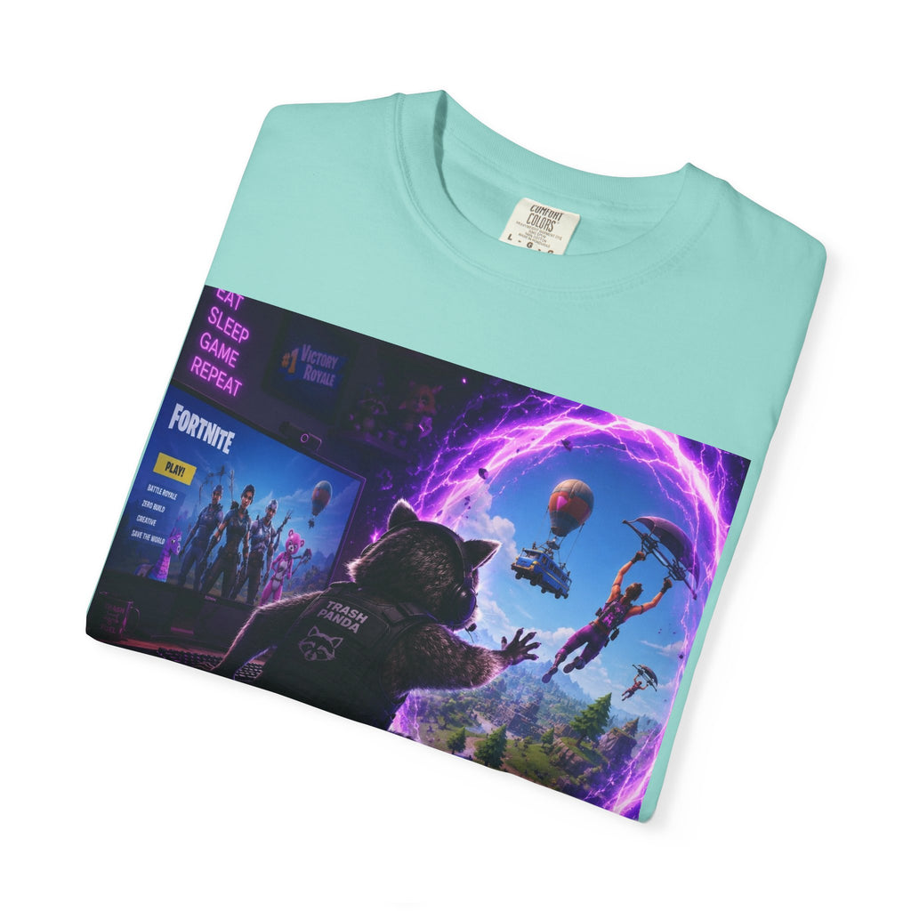 T-Shirt — Fortnite Portal Graphic Tee (Raccoon Watching Portal)