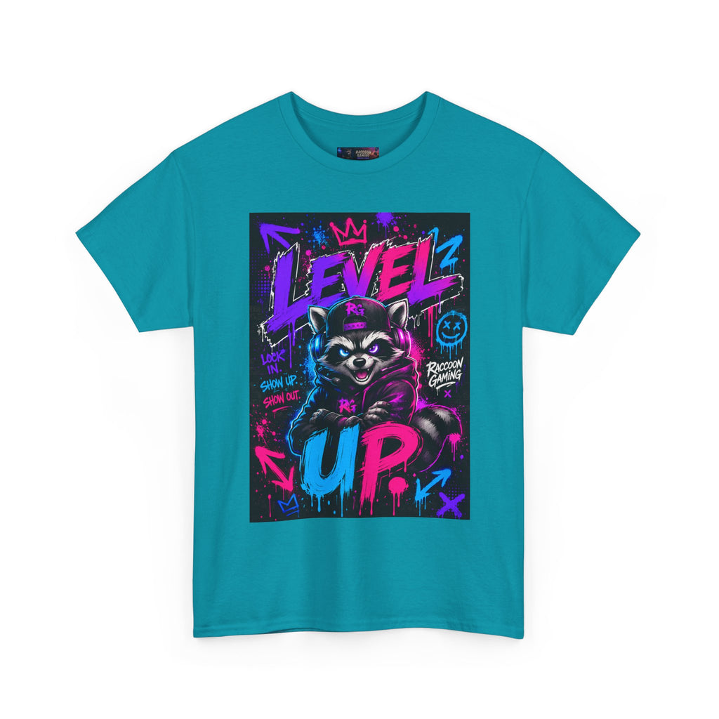 Level Up Raccoon Graphic Tee