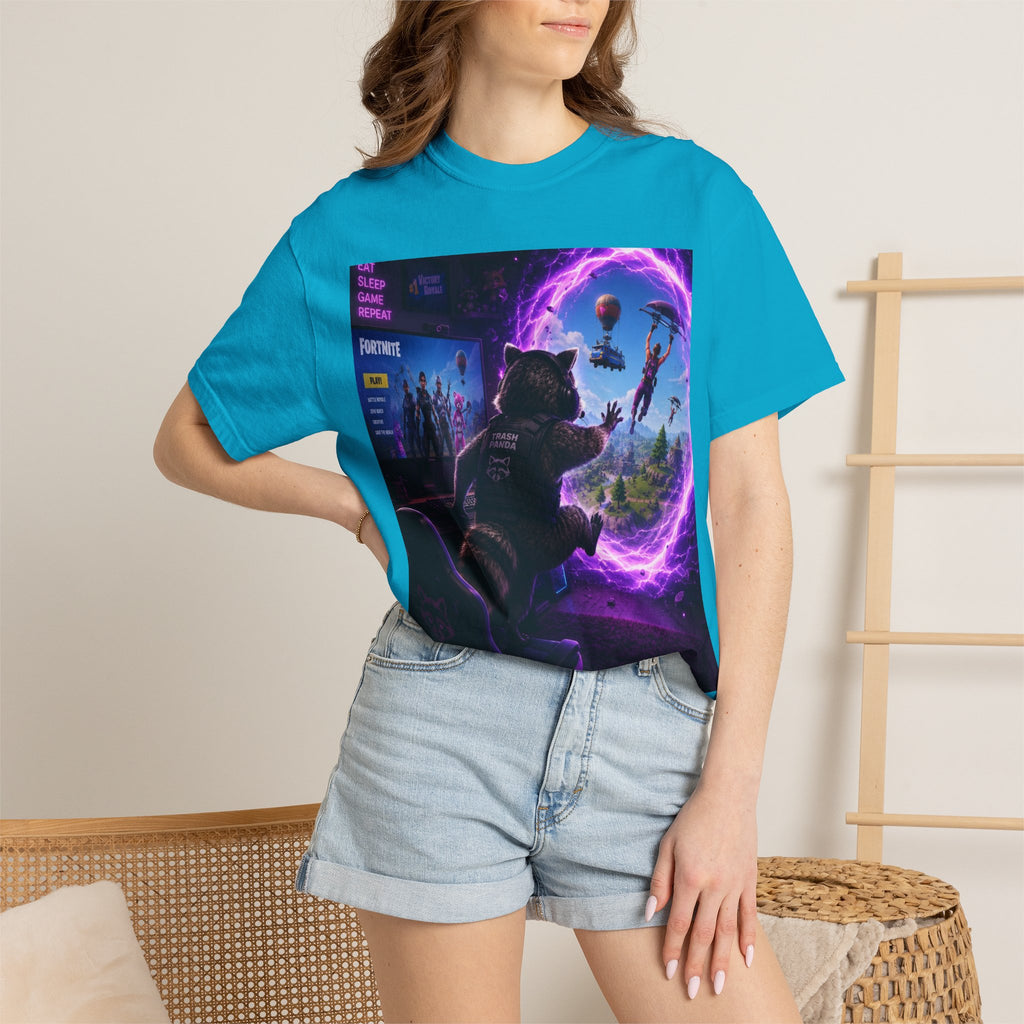 T-Shirt — Fortnite Portal Graphic Tee (Raccoon Watching Portal)