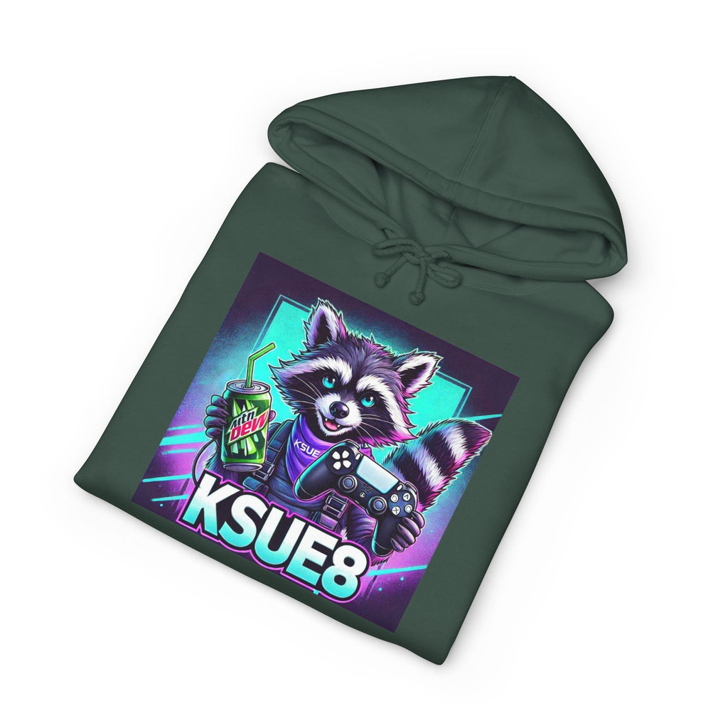 Raccoon Gamer Hoodie – KSUE8 Neon Arcade Pullover