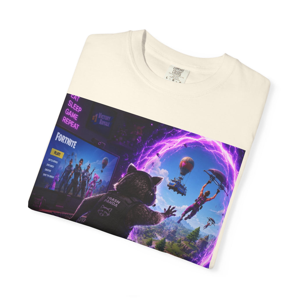 T-Shirt — Fortnite Portal Graphic Tee (Raccoon Watching Portal)
