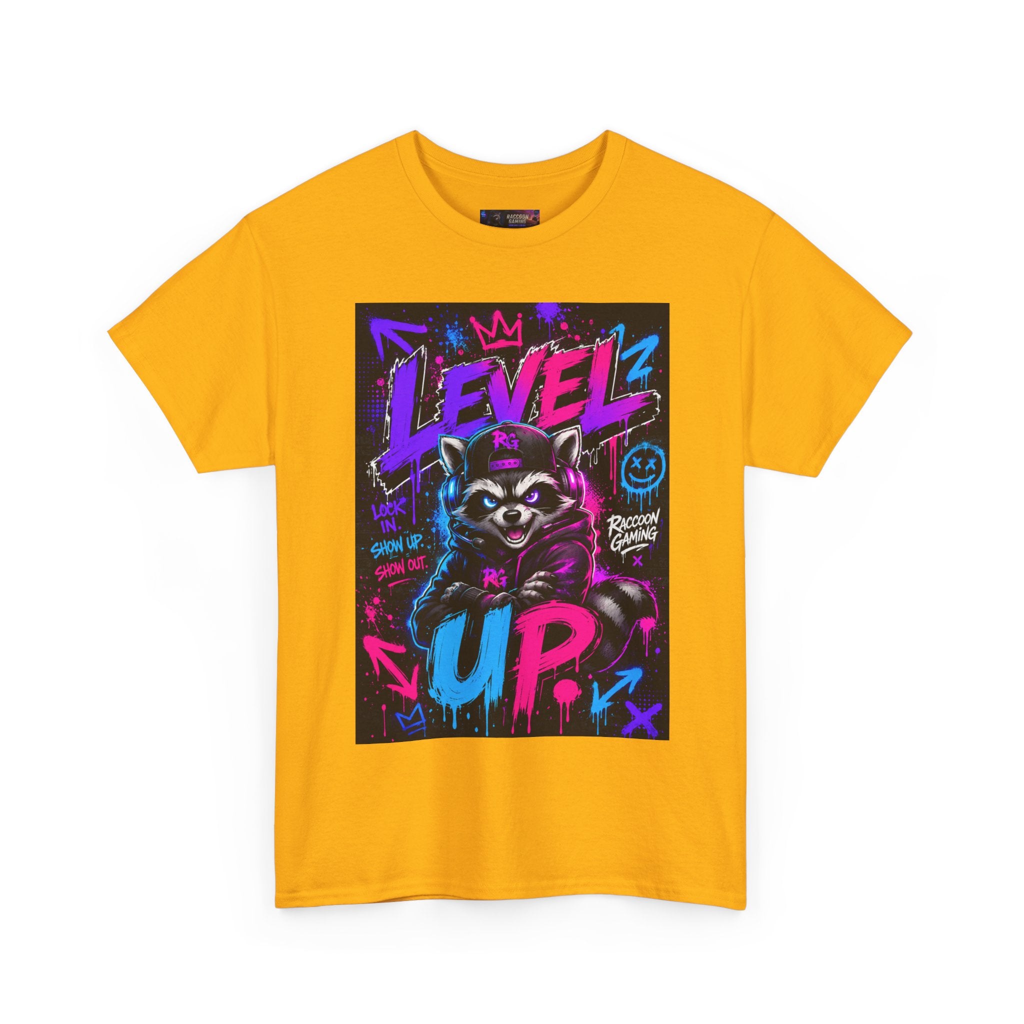 Level Up Raccoon Graphic Tee