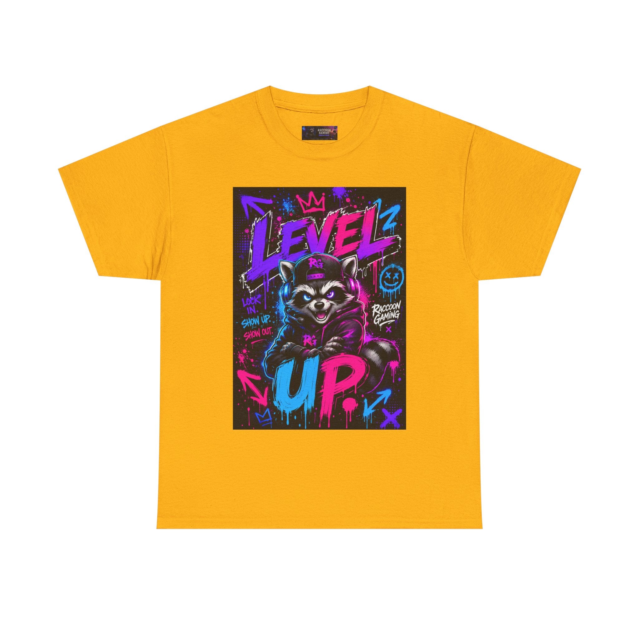Level Up Raccoon Graphic Tee