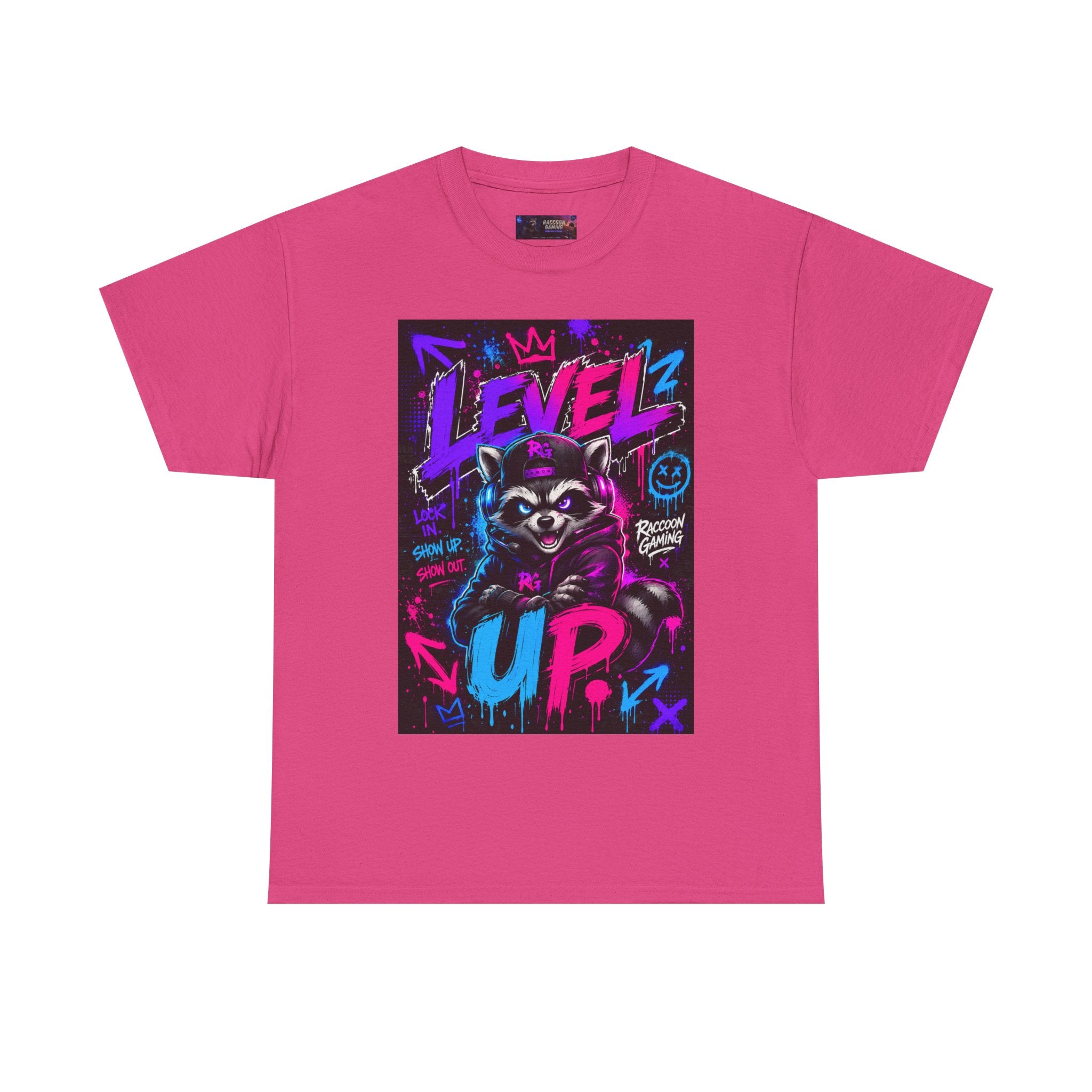 Level Up Raccoon Graphic Tee