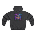 Gaming Raccoon Hoodie — Neon Retro Esports Sweatshirt ("Every Match Earned, Every Victory a Story")