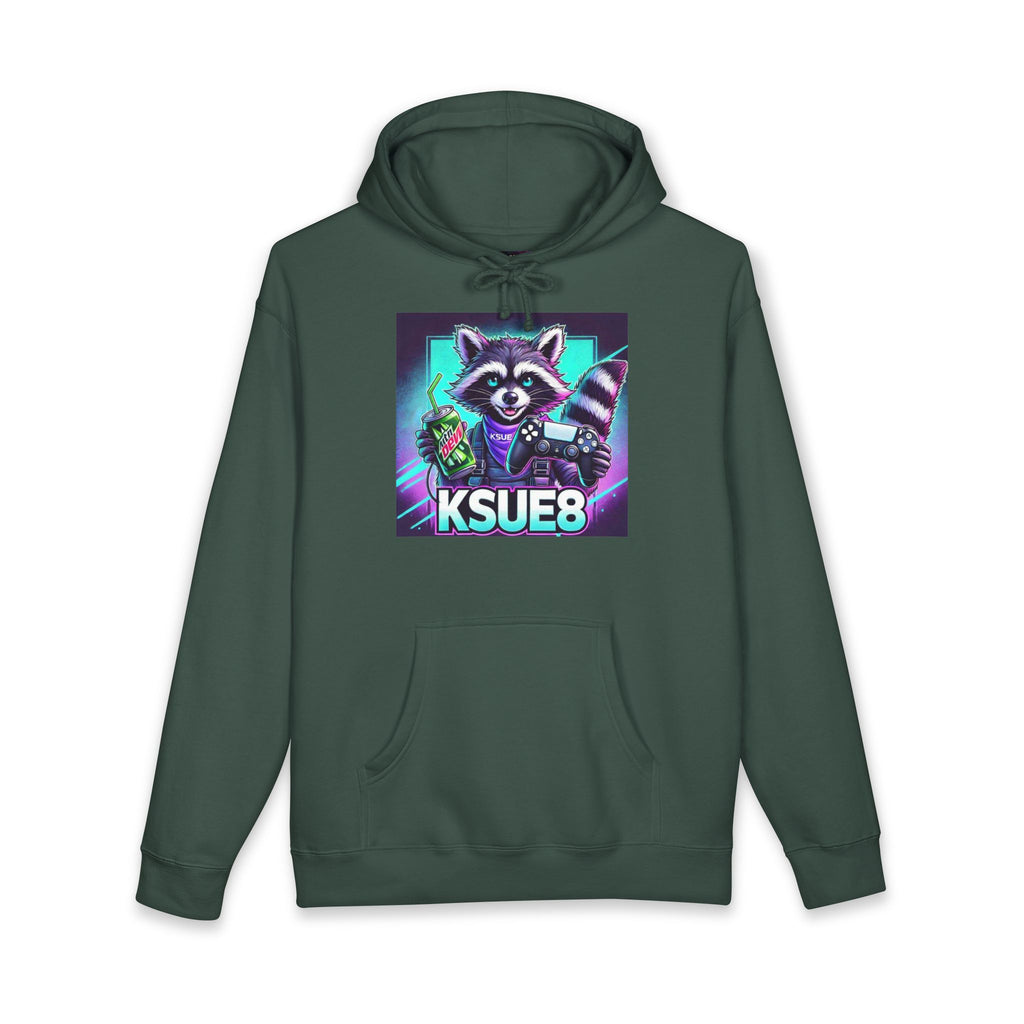 Raccoon Gamer Hoodie – KSUE8 Neon Arcade Pullover