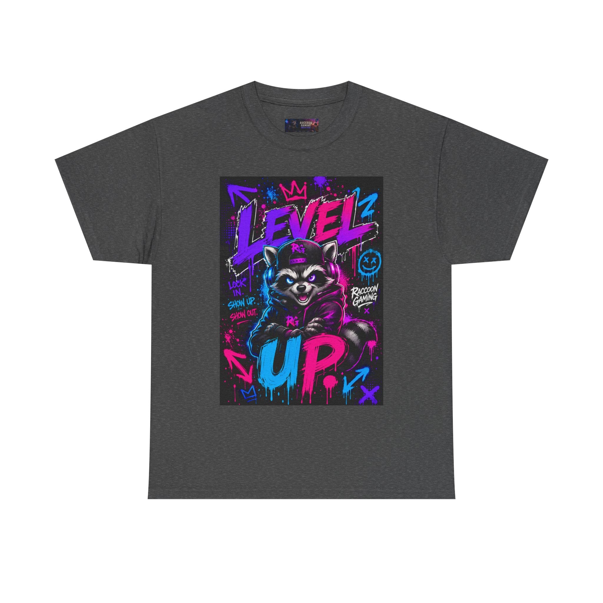 Level Up Raccoon Graphic Tee
