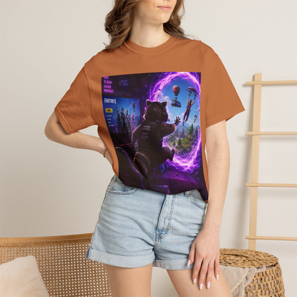 T-Shirt — Fortnite Portal Graphic Tee (Raccoon Watching Portal)