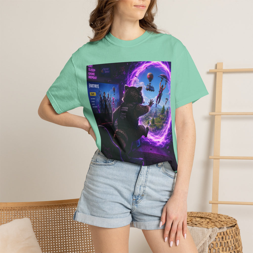 T-Shirt — Fortnite Portal Graphic Tee (Raccoon Watching Portal)