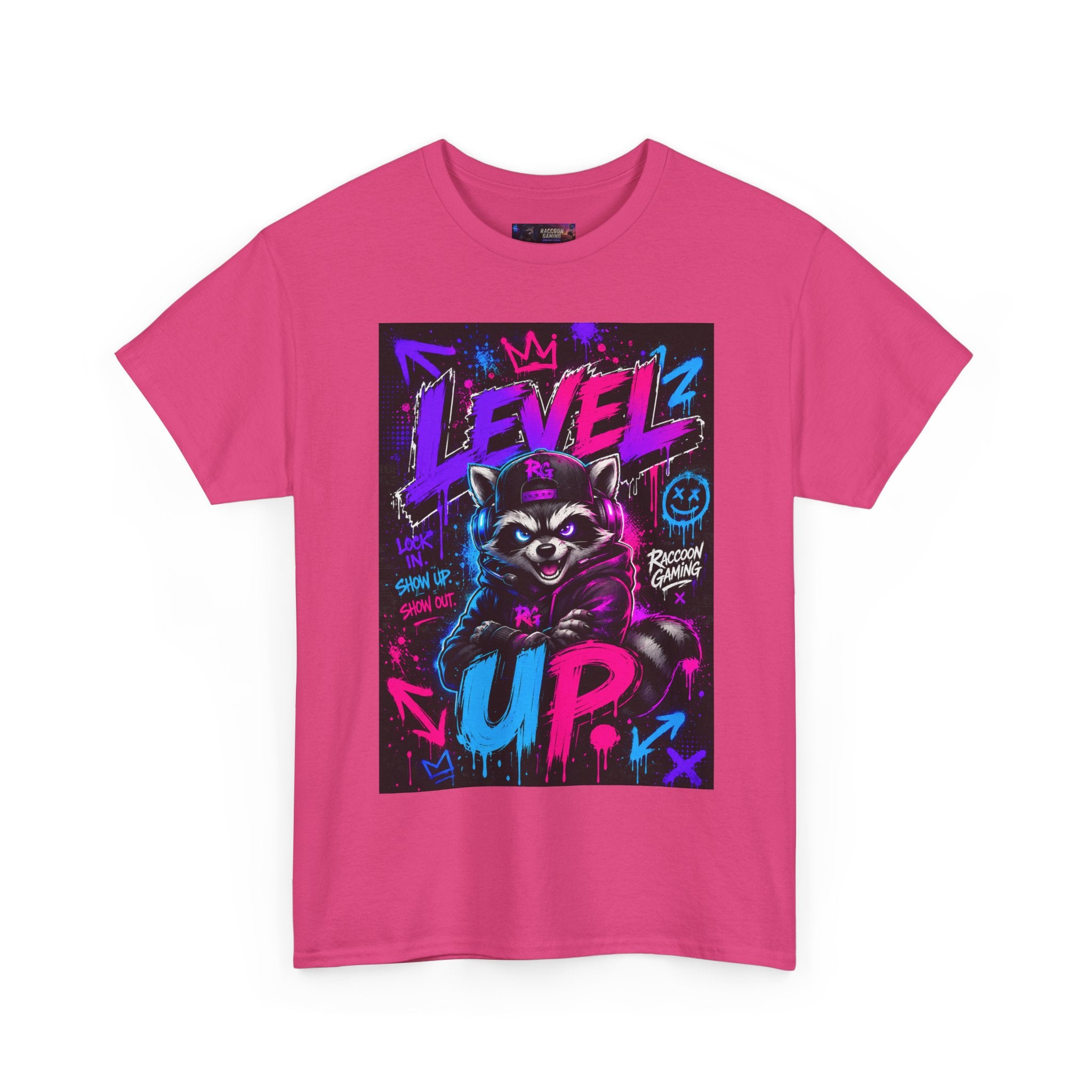 Level Up Raccoon Graphic Tee