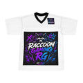 Raccoon Gaming Jersey — Retro Neon Esports Football Tee