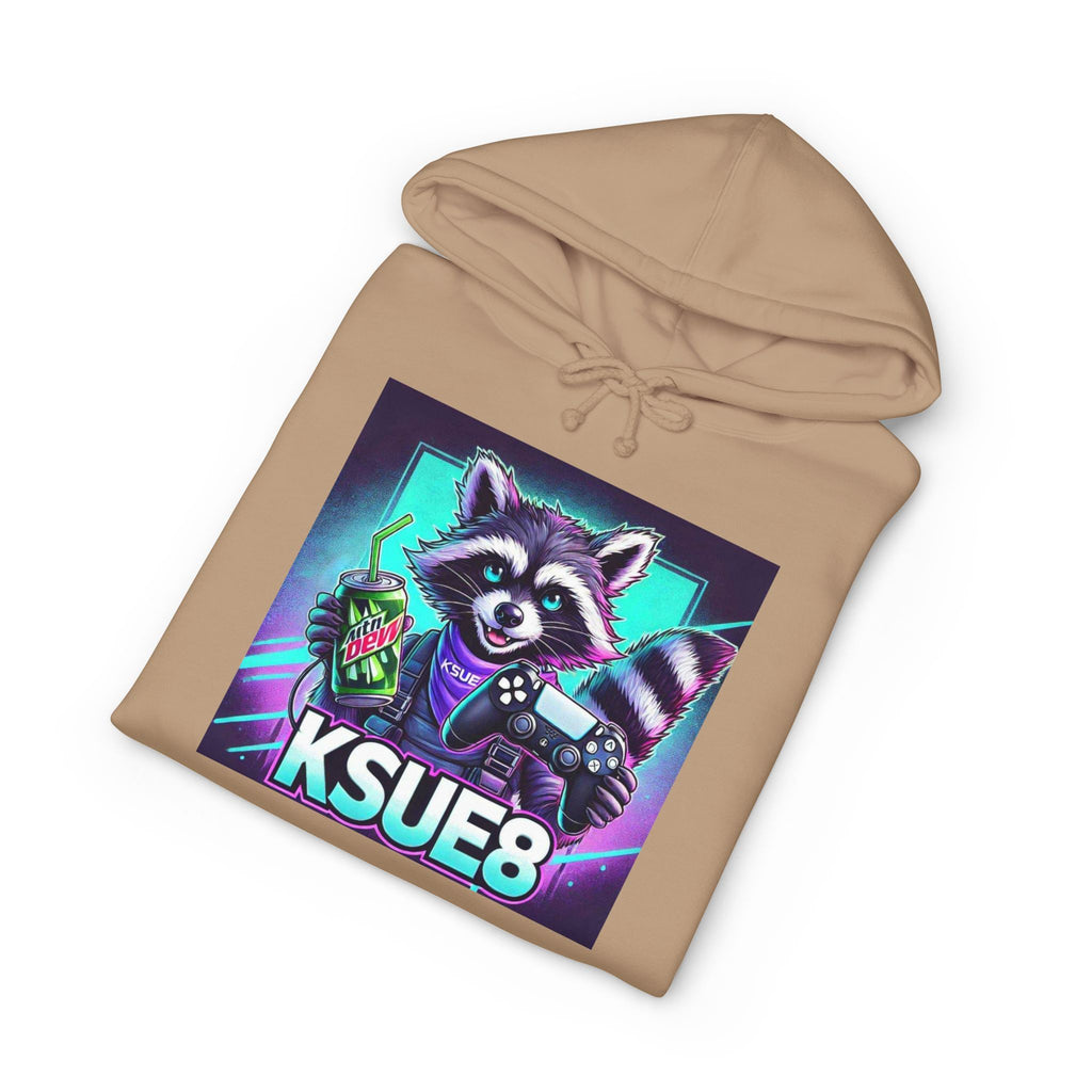 Raccoon Gamer Hoodie – KSUE8 Neon Arcade Pullover