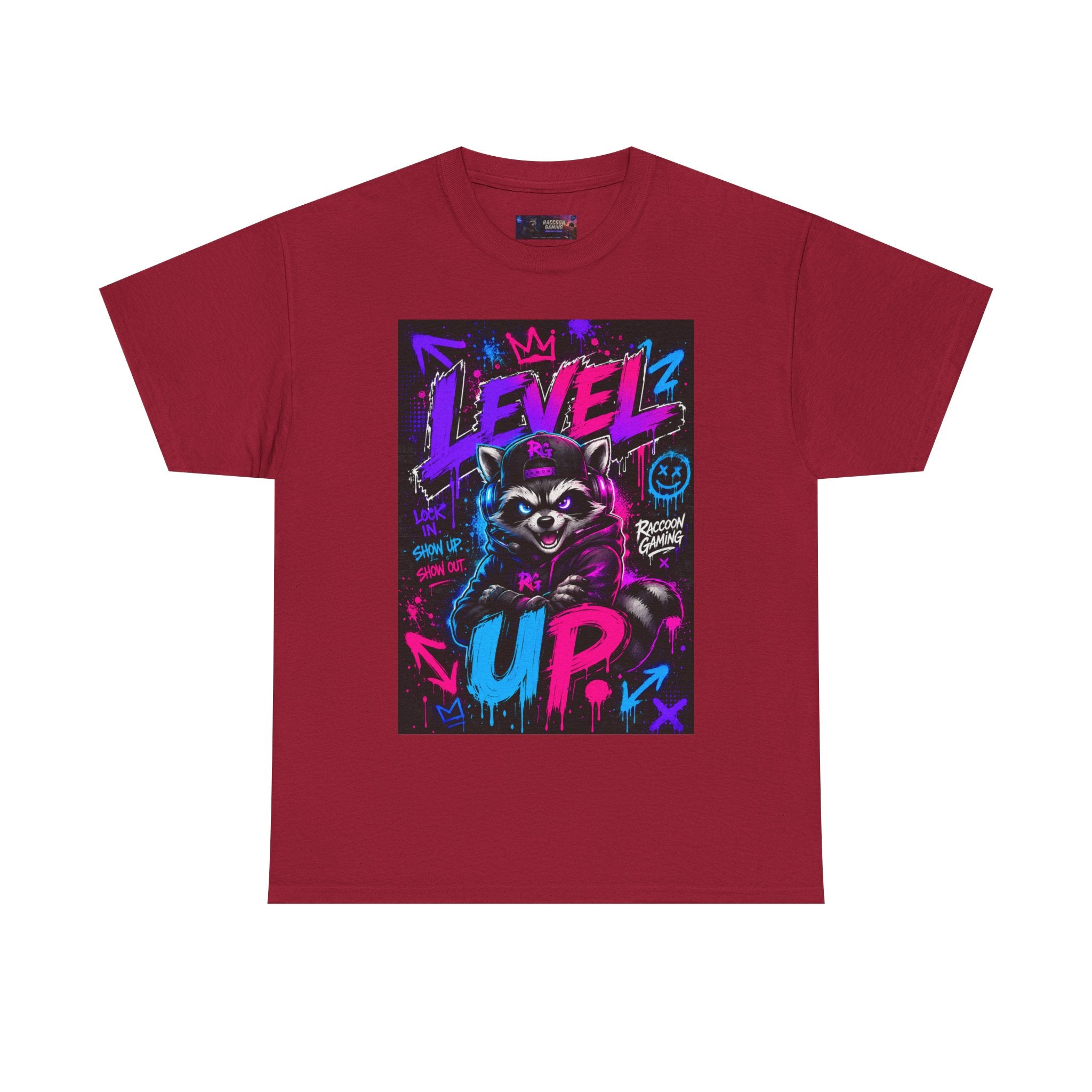 Level Up Raccoon Graphic Tee