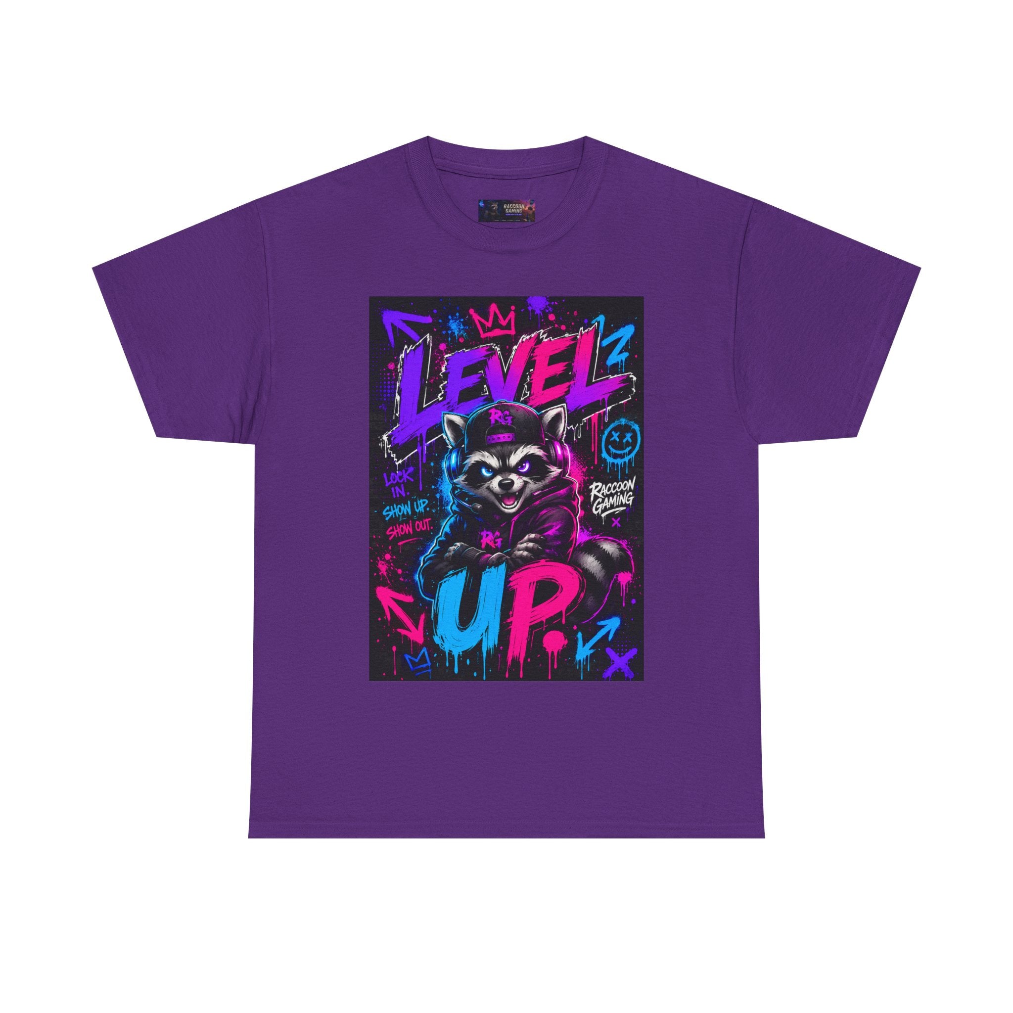 Level Up Raccoon Graphic Tee