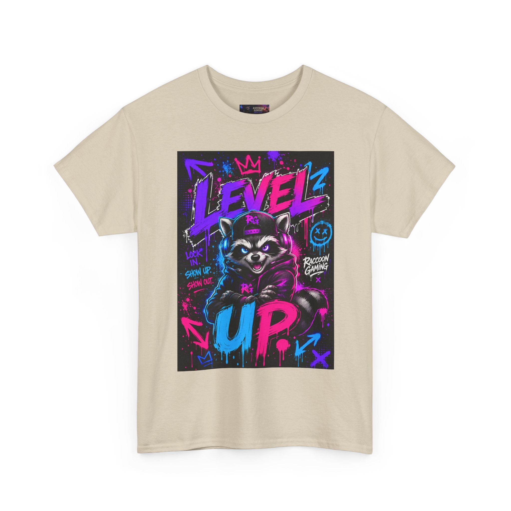 Level Up Raccoon Graphic Tee