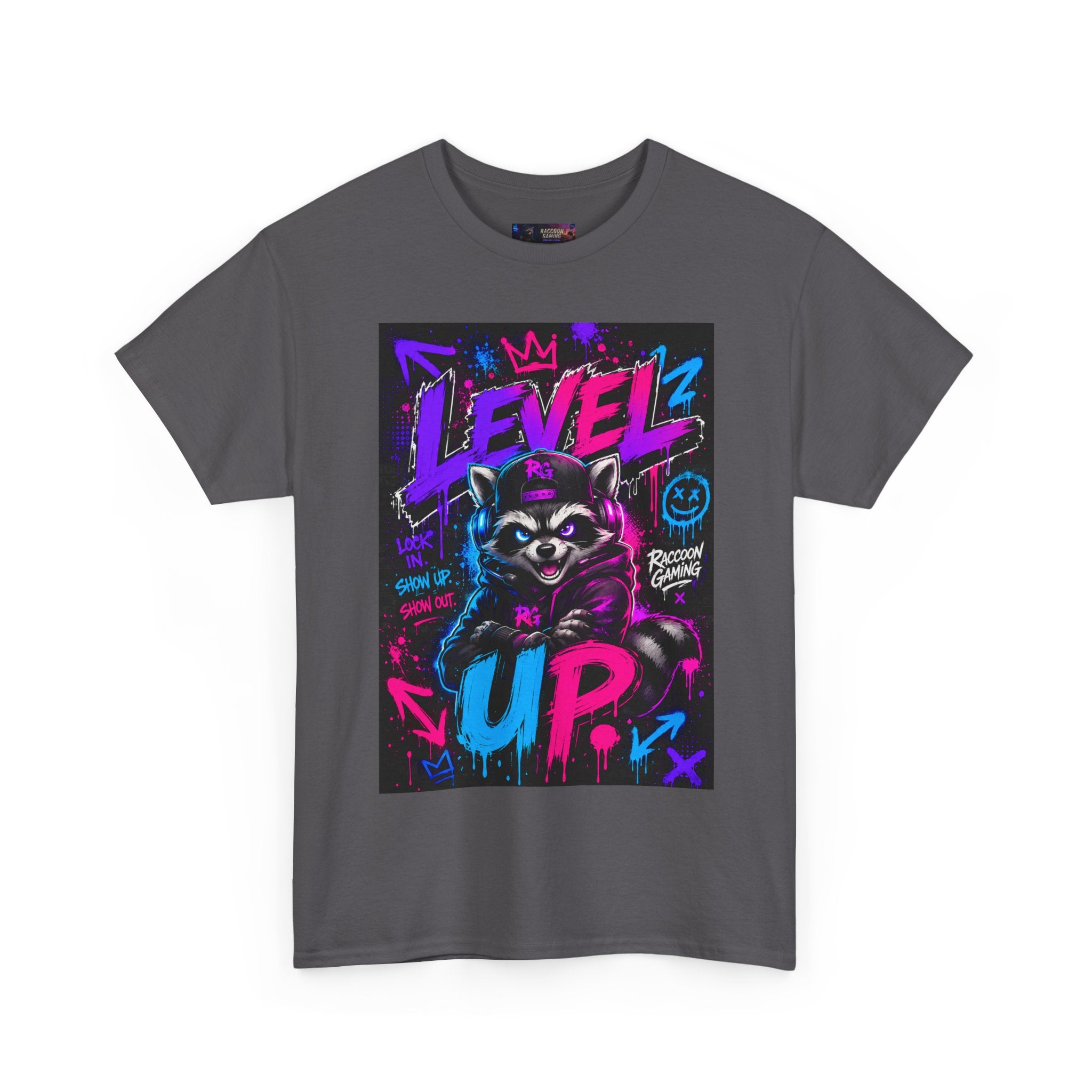 Level Up Raccoon Graphic Tee