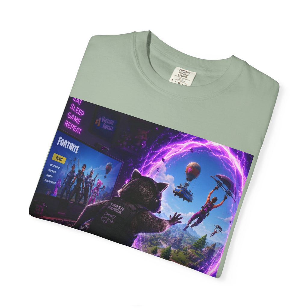 T-Shirt — Fortnite Portal Graphic Tee (Raccoon Watching Portal)