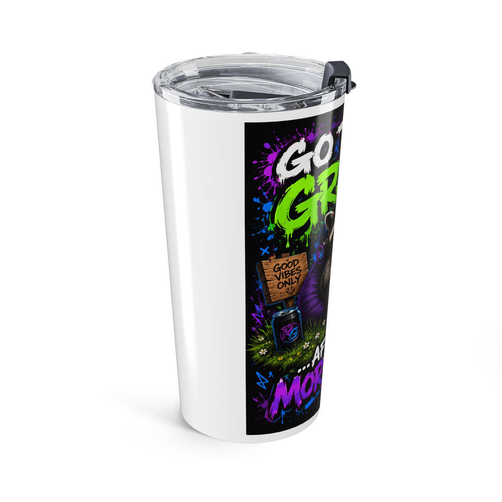Gaming Raccoon 20oz Tumbler – "Do Not Touch Grass" Travel Cup