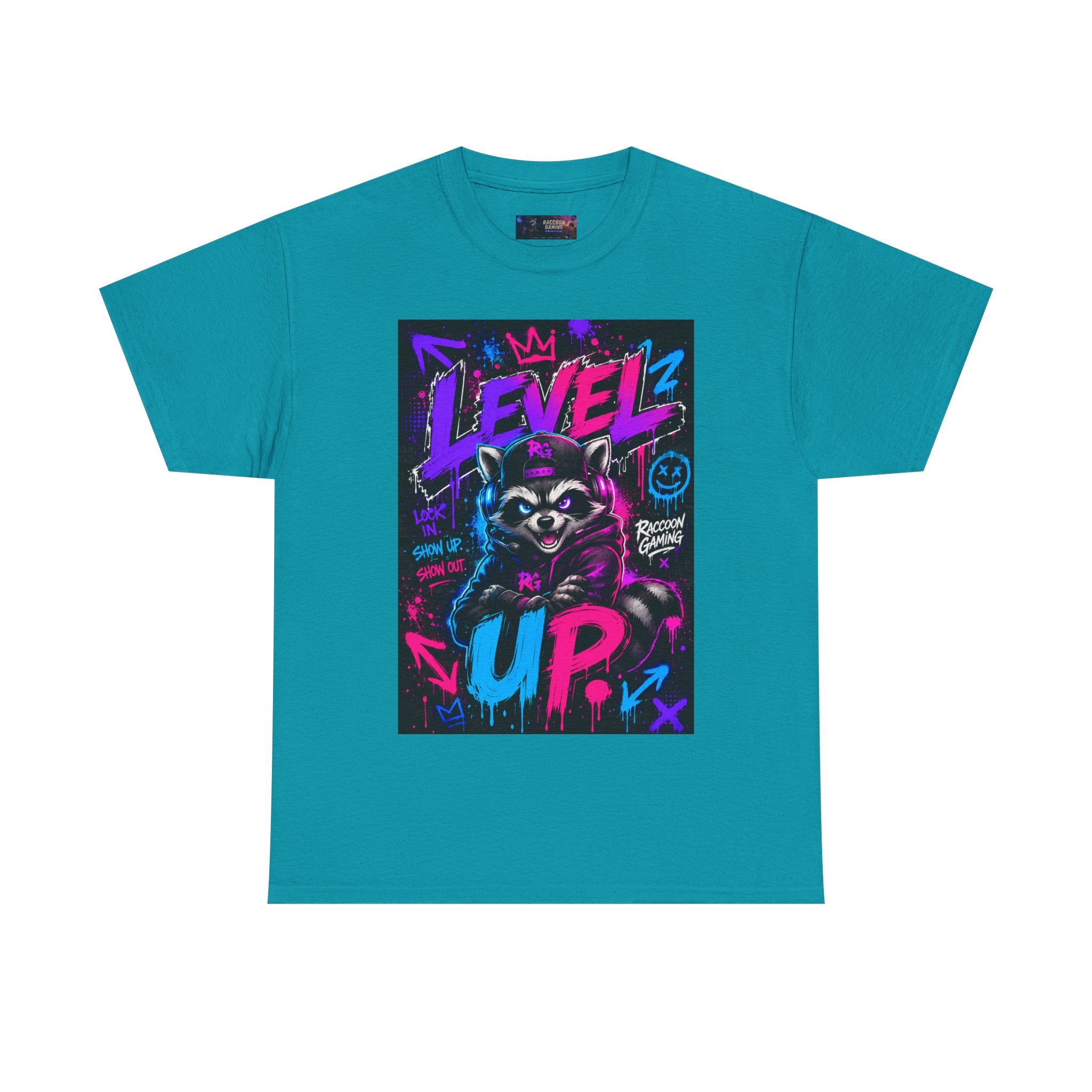 Level Up Raccoon Graphic Tee