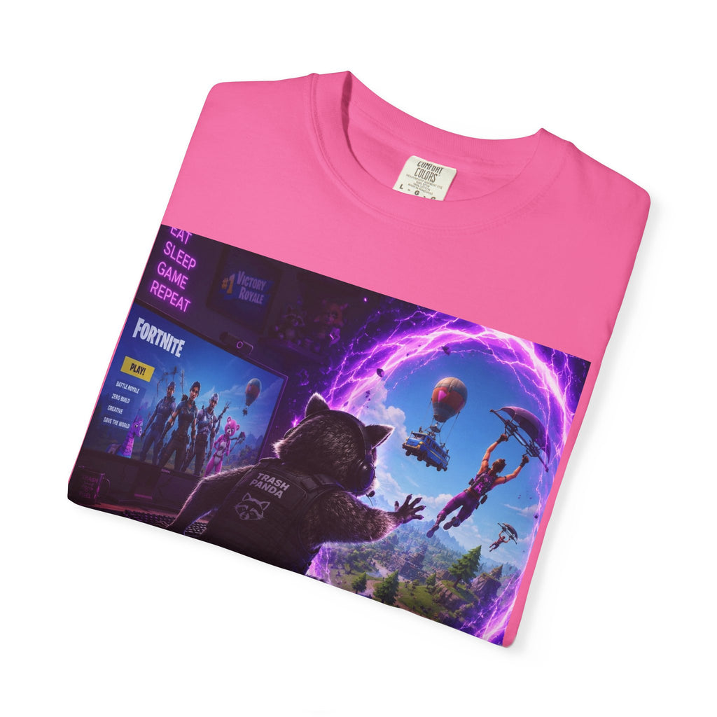 T-Shirt — Fortnite Portal Graphic Tee (Raccoon Watching Portal)