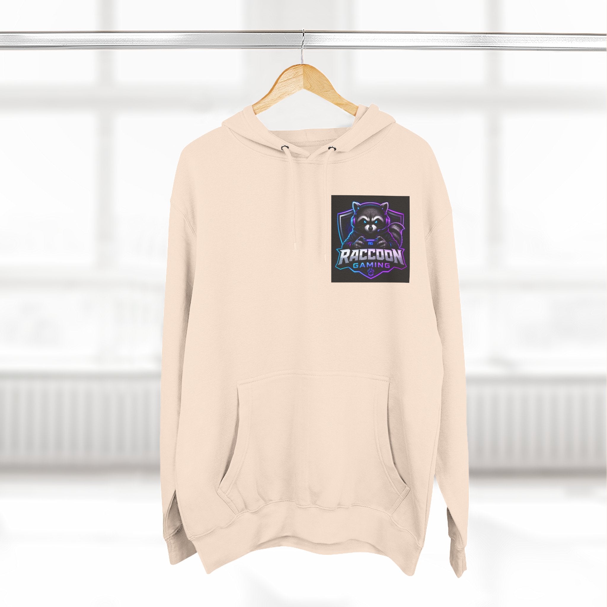 Raccoon Portal Graphic Hoodie — Gaming Sci‑Fi Fleece Pullover