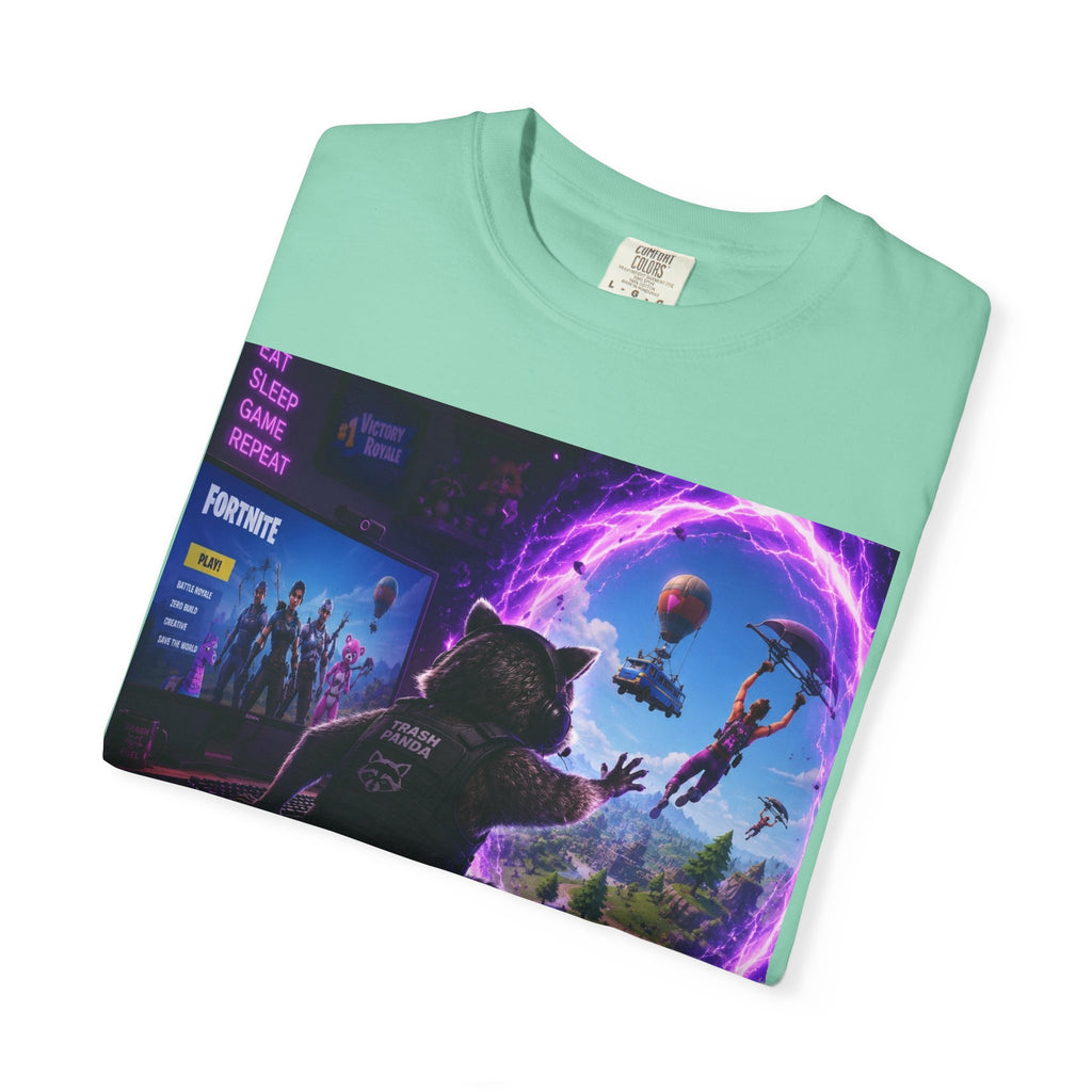 T-Shirt — Fortnite Portal Graphic Tee (Raccoon Watching Portal)