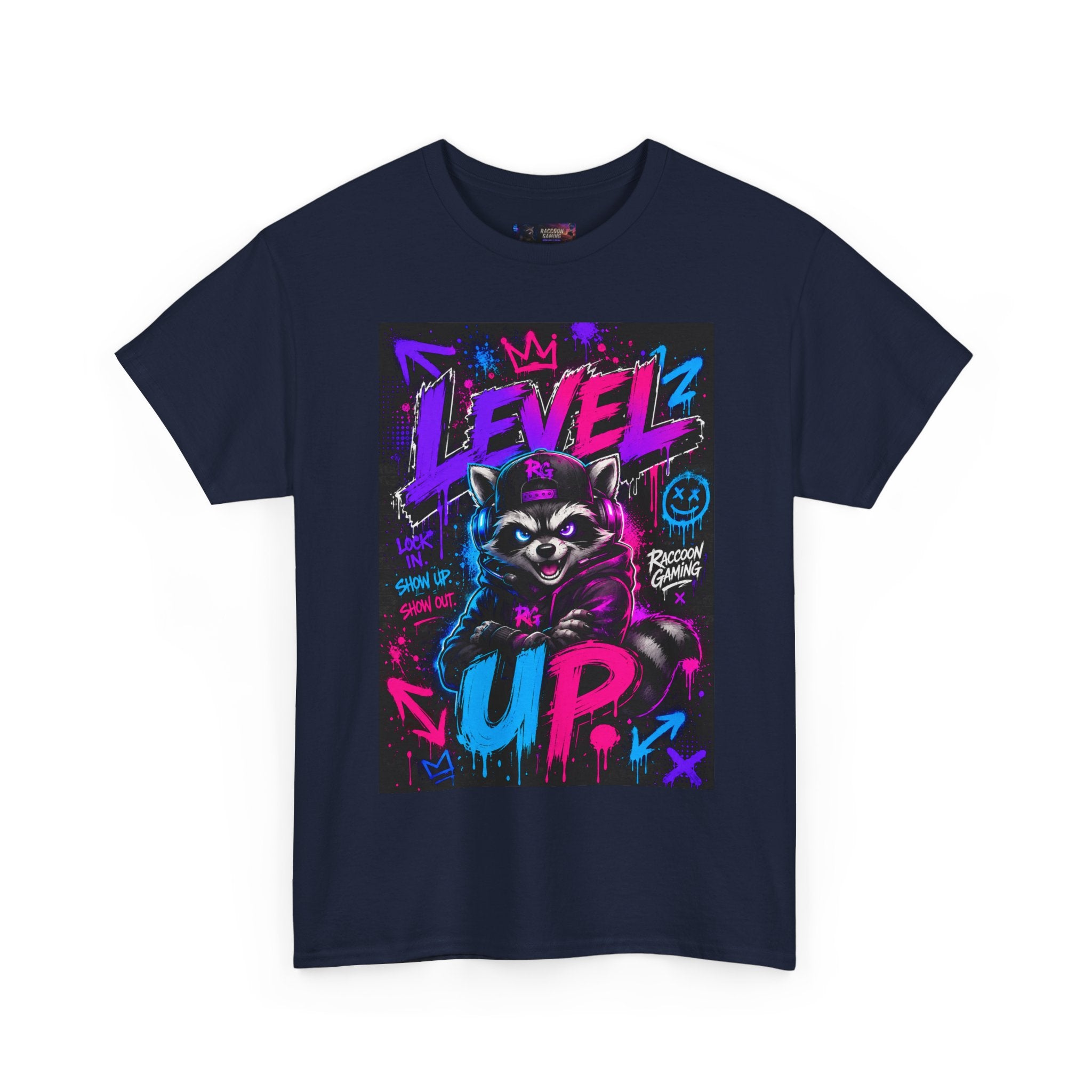Level Up Raccoon Graphic Tee