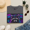 Raccoon Neon Graphic T-Shirt — "Good Vibes Only" Retro Gamer Streetwear