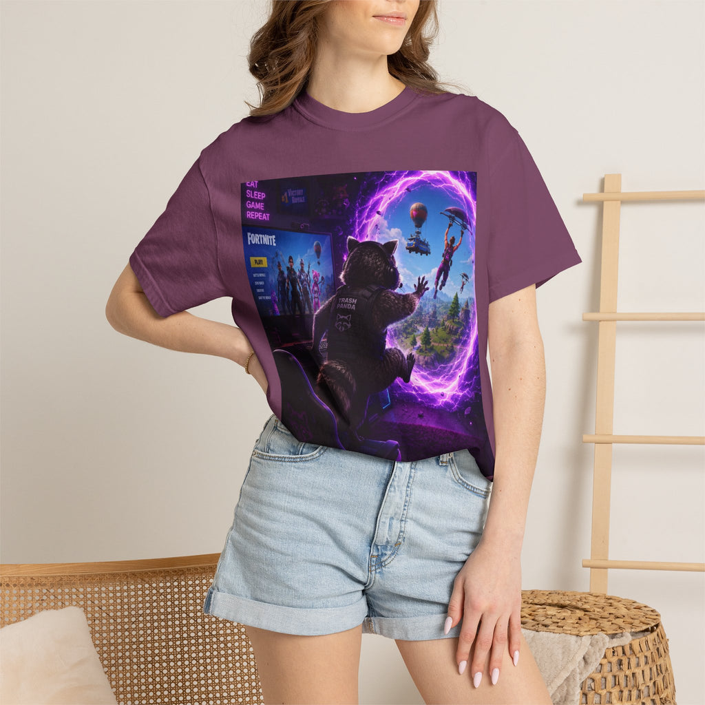 T-Shirt — Fortnite Portal Graphic Tee (Raccoon Watching Portal)