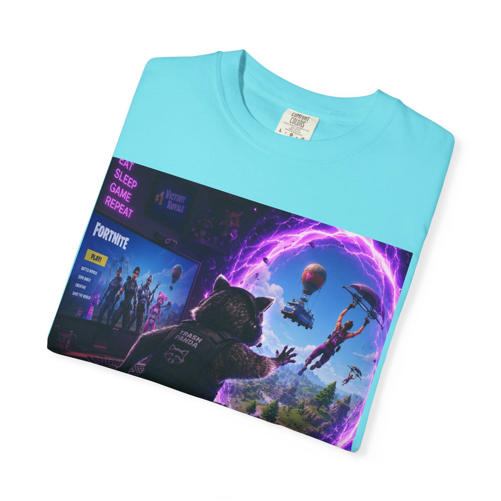 T-Shirt — Fortnite Portal Graphic Tee (Raccoon Watching Portal)