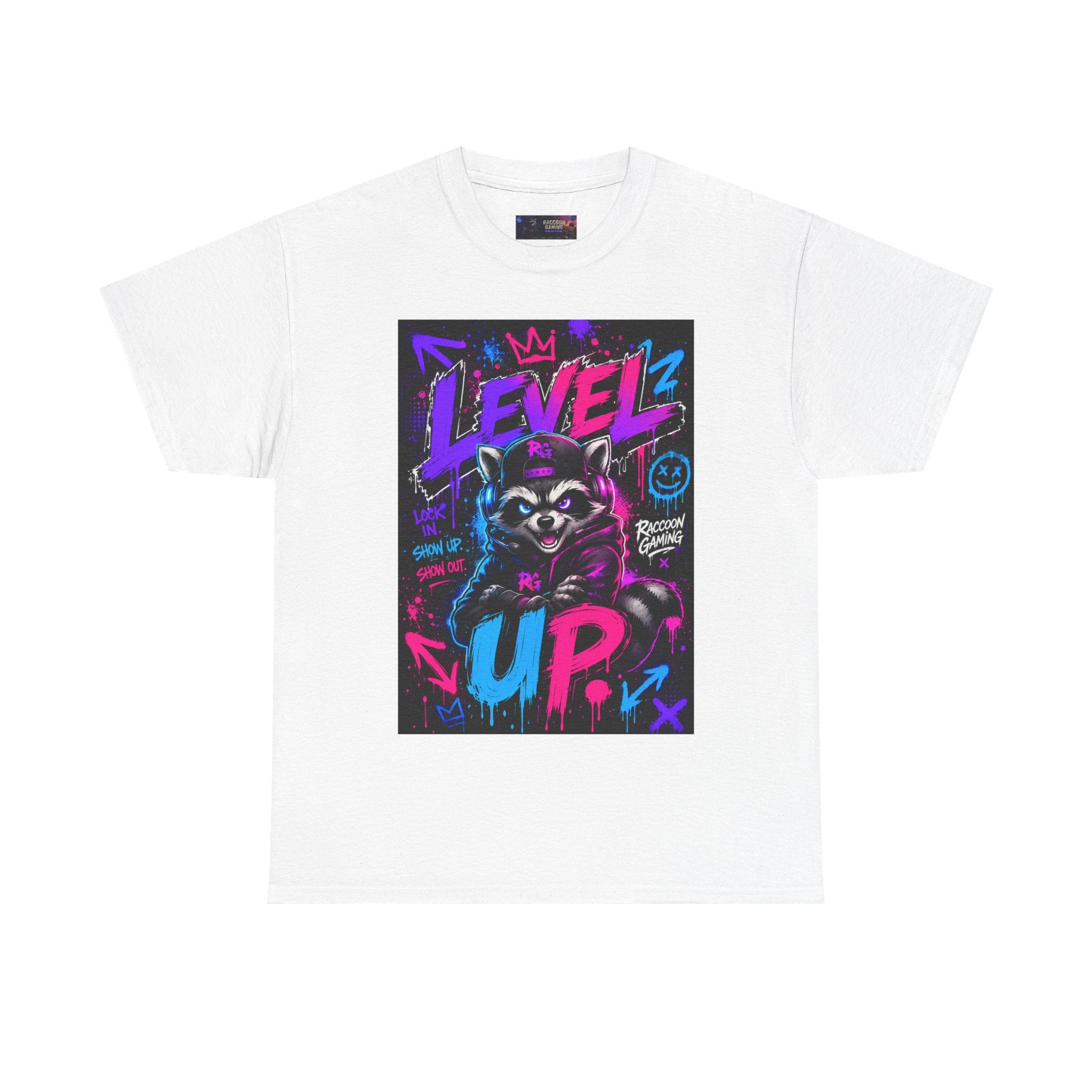 Level Up Raccoon Graphic Tee