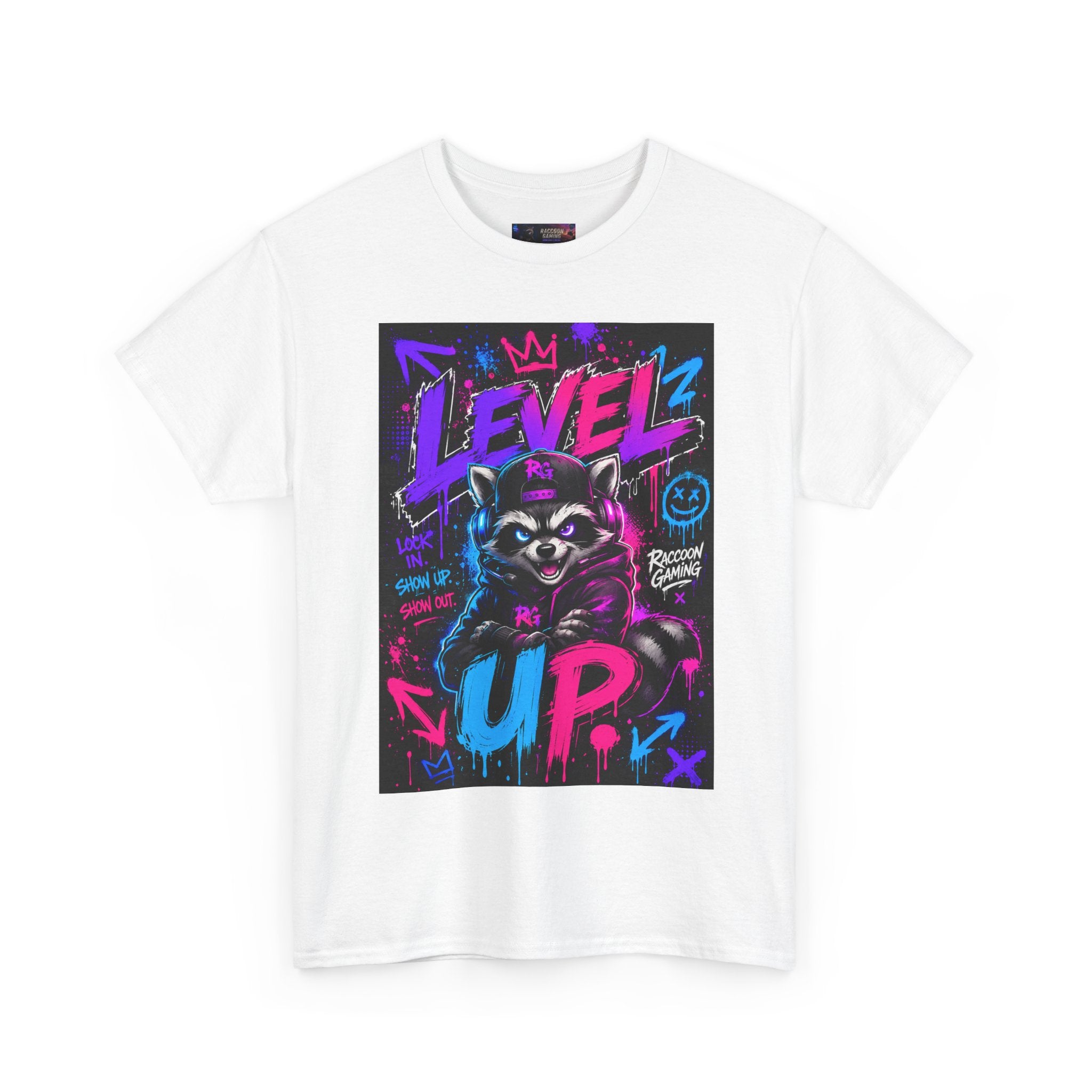 Level Up Raccoon Graphic Tee