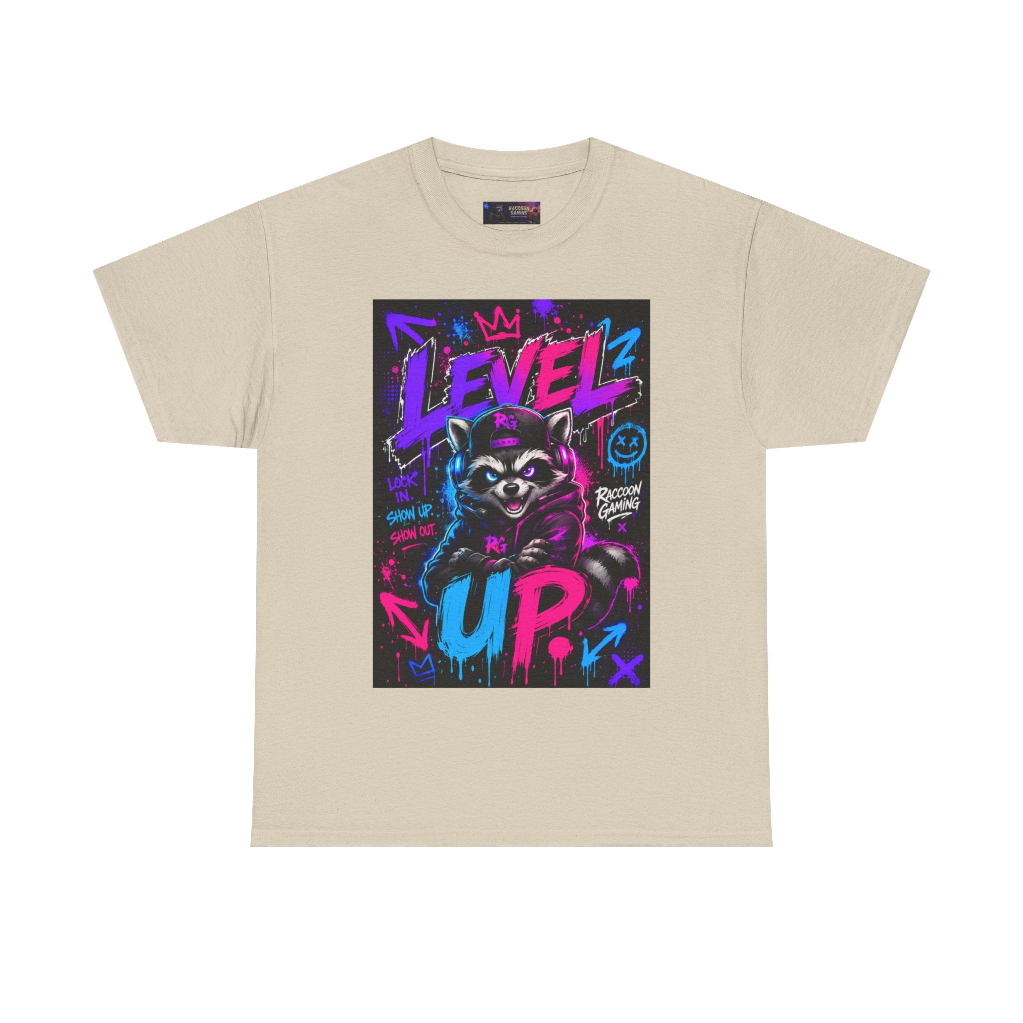 Level Up Raccoon Graphic Tee