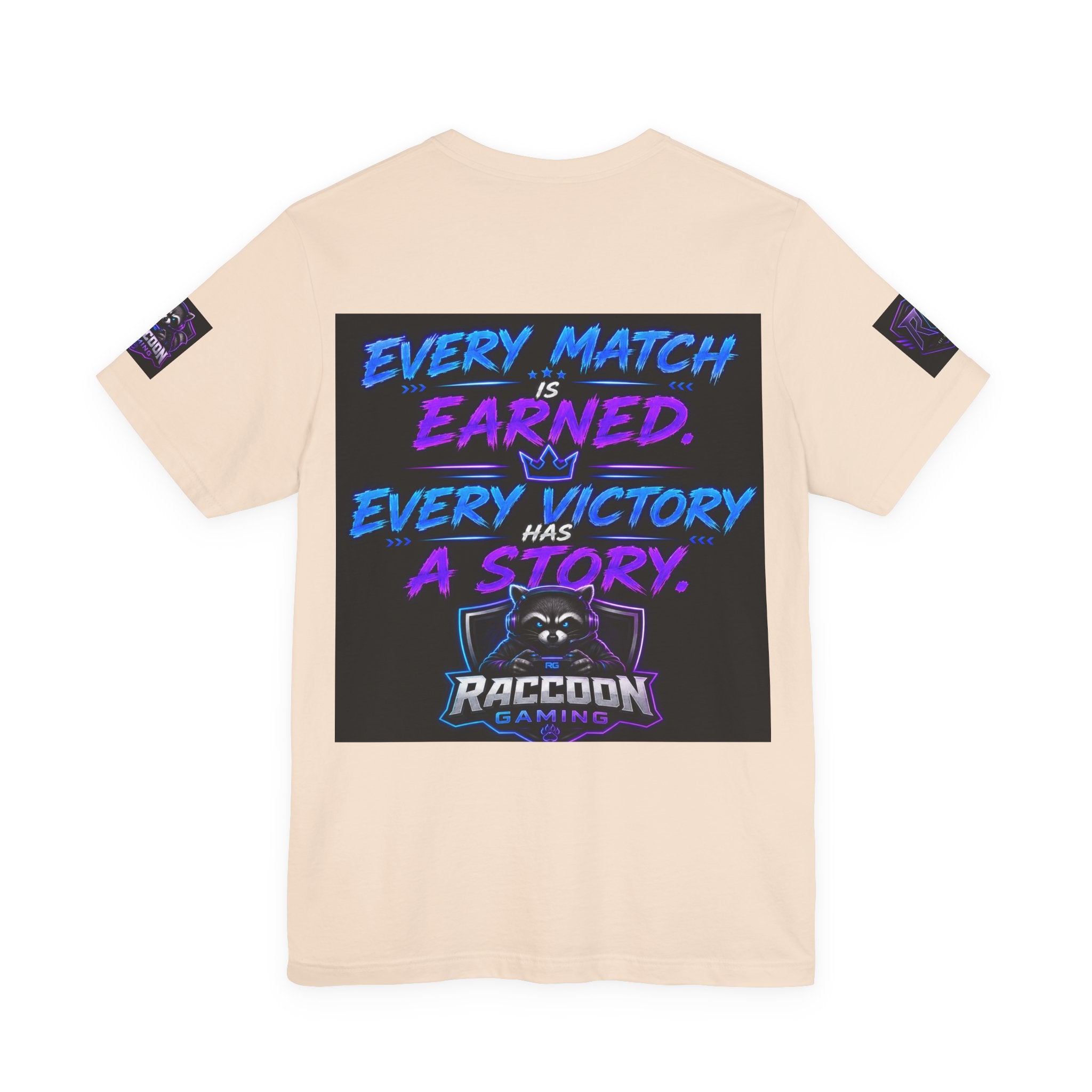 Crown Chaser Raccoon Gaming Tee — "Every Match is Earned" Gamer T-Shirt