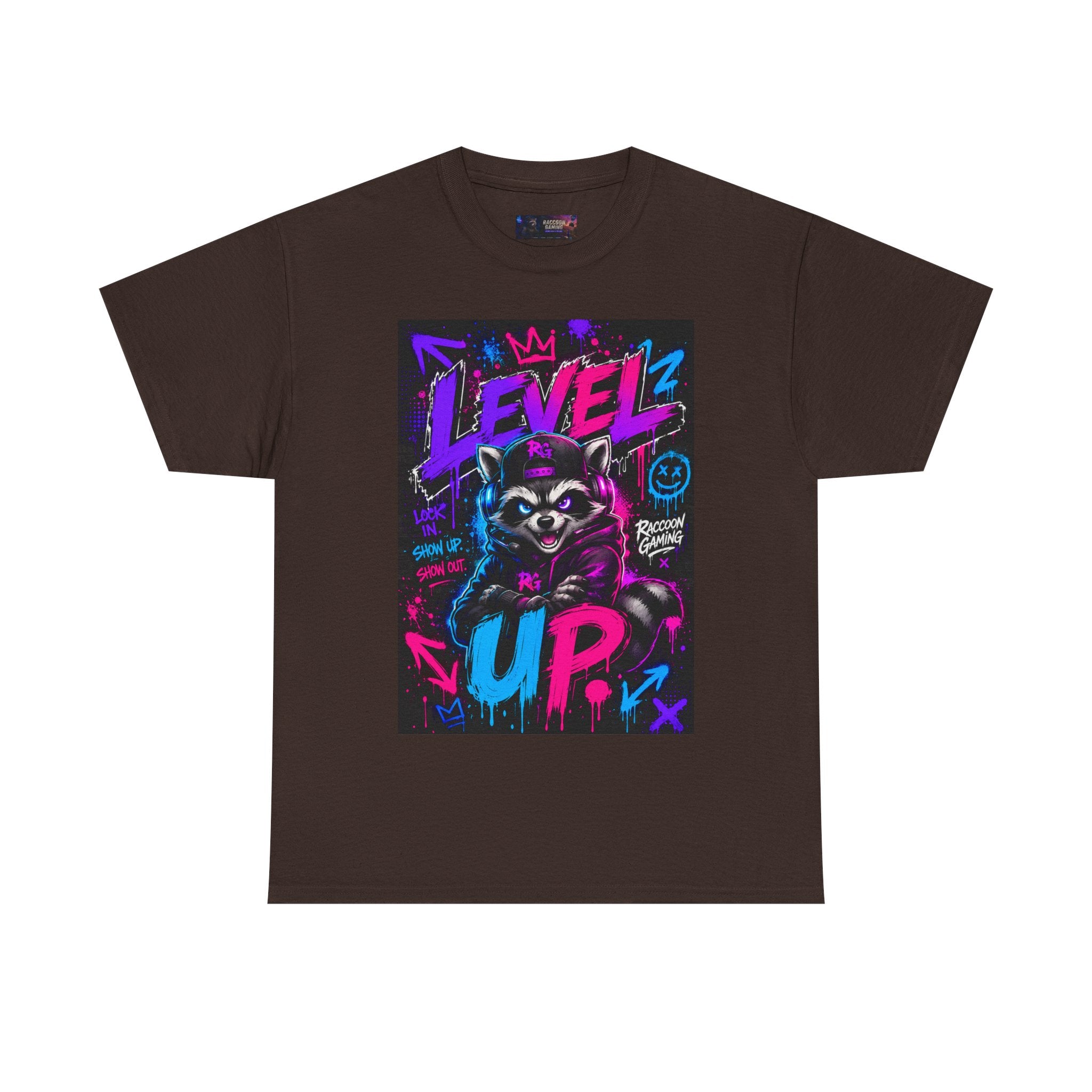 Level Up Raccoon Graphic Tee